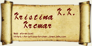 Kristina Krčmar vizit kartica